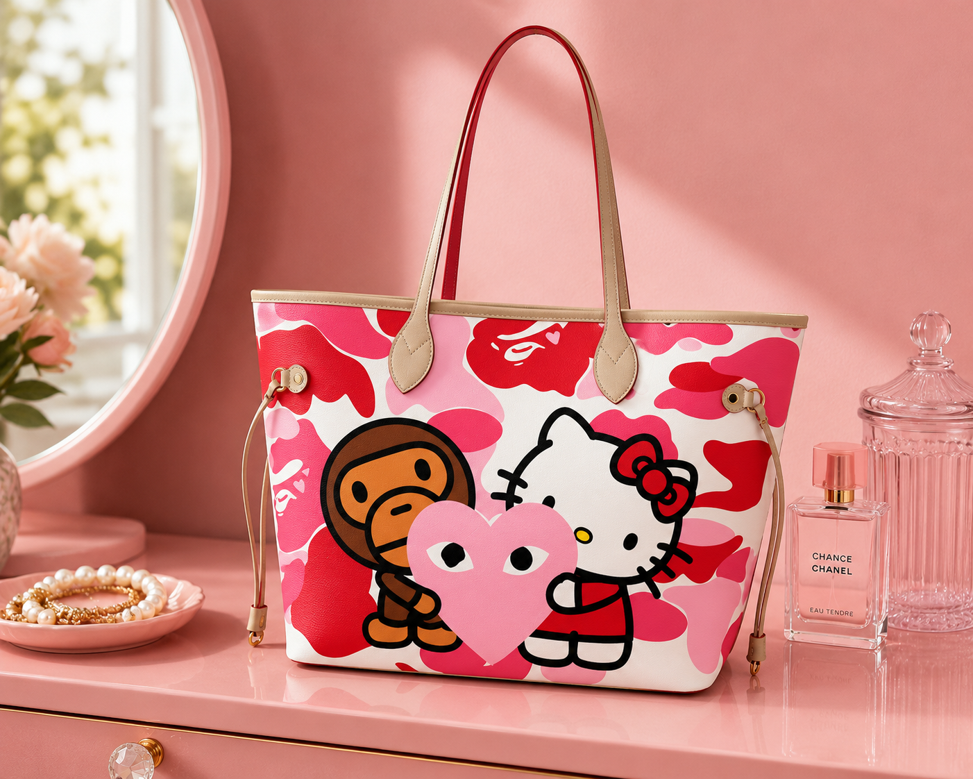 Pink Camo Sweetheart Tote Bag 💕