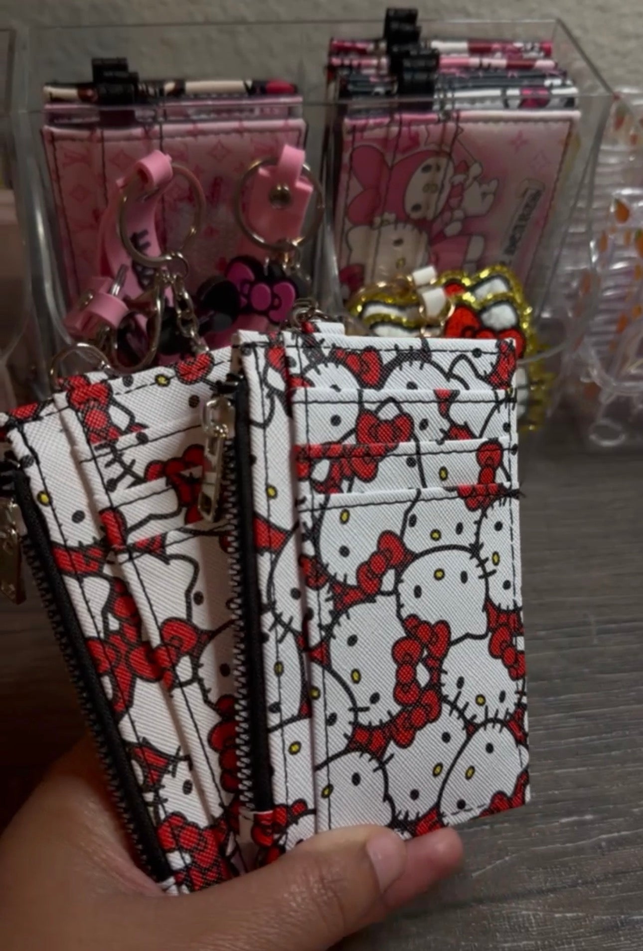 Kitty Collage Zip Card Holder💗